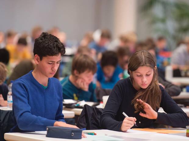 Freuen sich: Die 20 Bonner SchÃƒÂ¼ler nehmen im Februar am Landeswettbewerb Mathematik in Dortmund teil. 